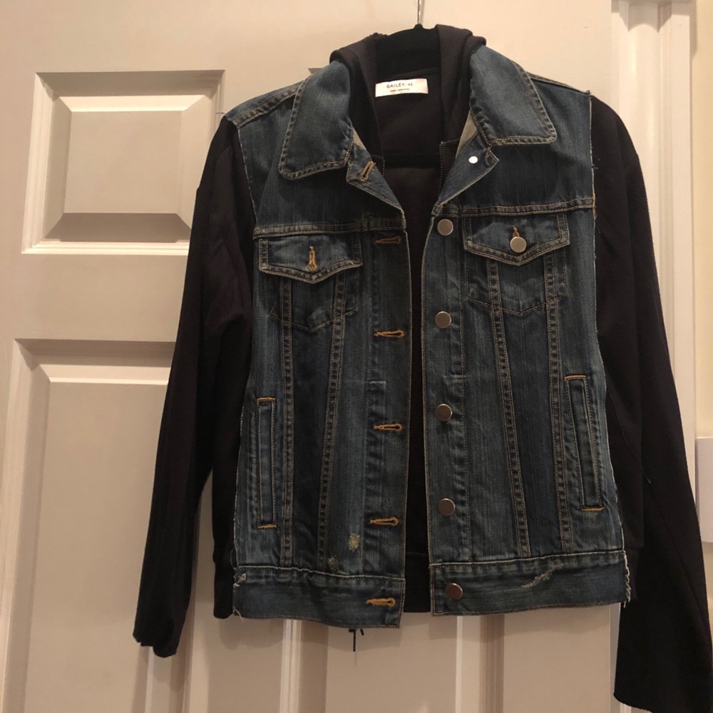 Bailey 44 Jean jacket Jersey body zip up & hoodie.